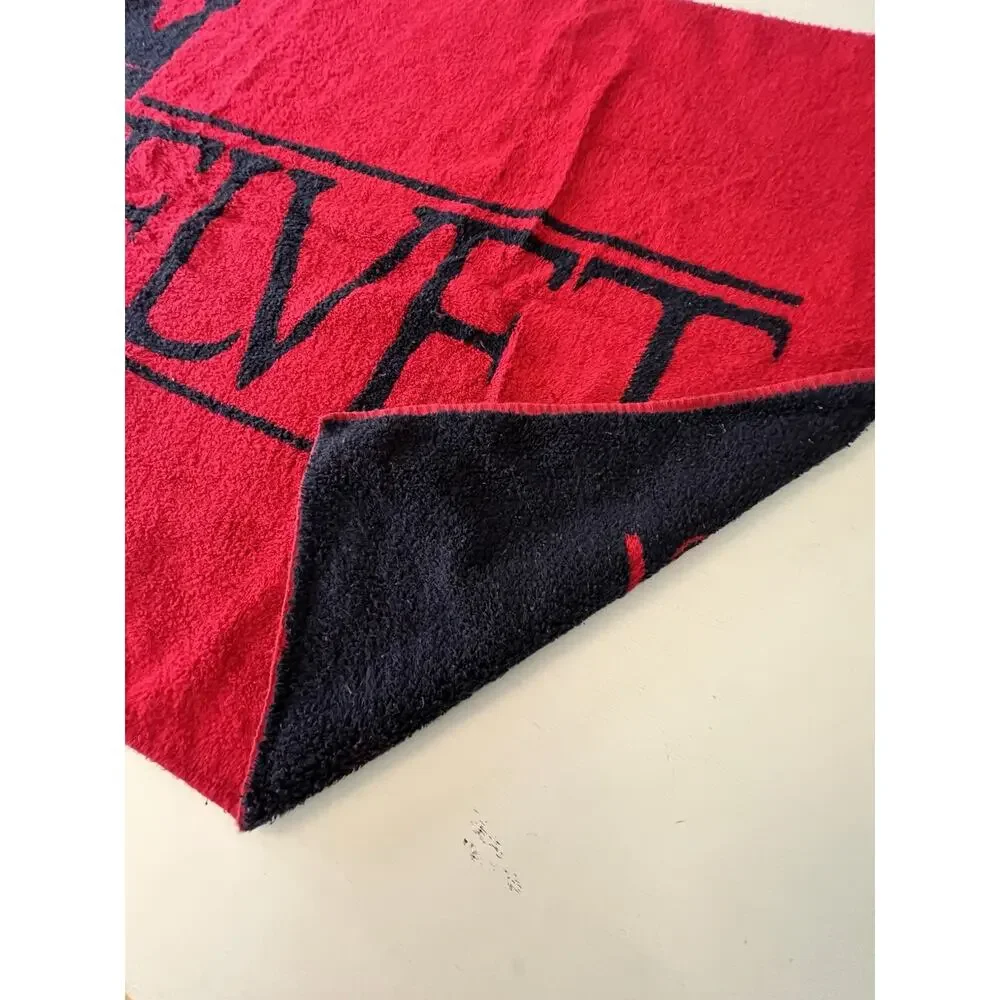 Vtg Royal Velvet By Fieldcrest Beach Towel 28x61” Cotton Logo Bath Nautical READ